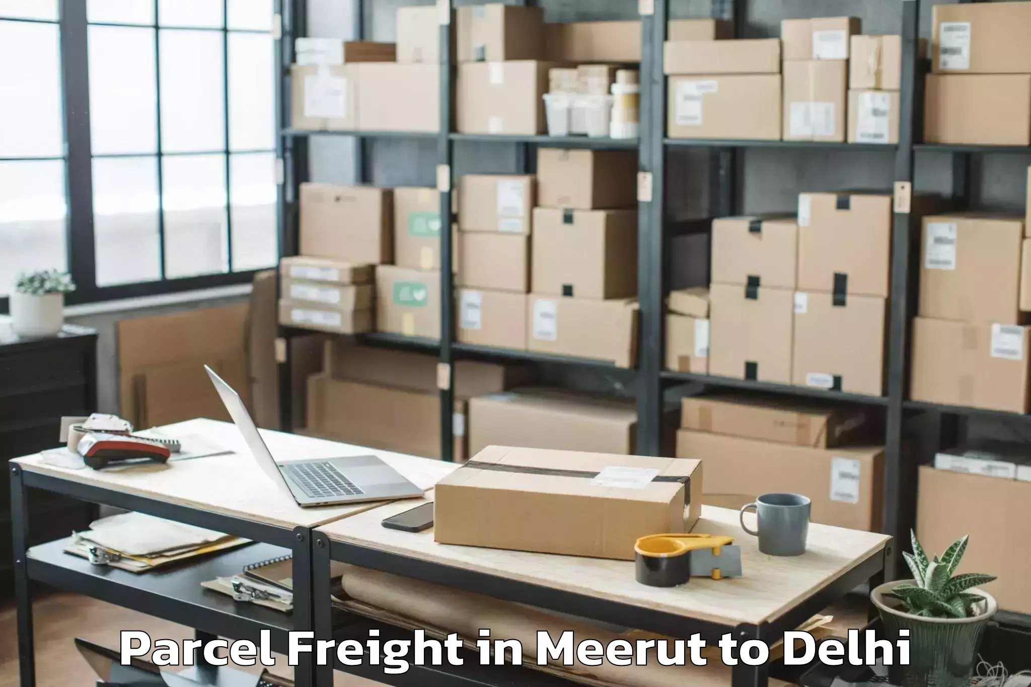 Easy Meerut to Seema Puri Parcel Freight Booking